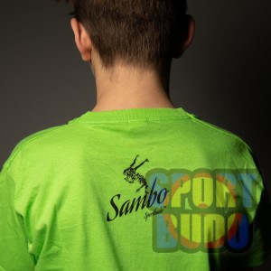 Футболка "Самбо" детская, лайм