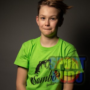 Футболка "Самбо" детская, лайм
