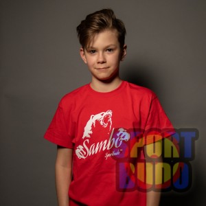 Футболка "Самбо" детская, красная