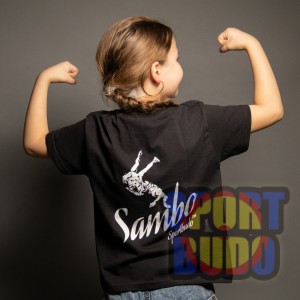 Футболка "Самбо" чёрная детская