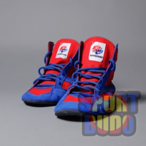 Борцовки STELS красные + синие (натуральная замша)